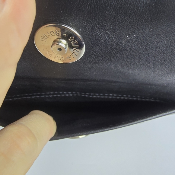 Brighton Croc Embossed Leather Shoulder Bucket Bag Black And Brown Vintage - Picture 7 of 10